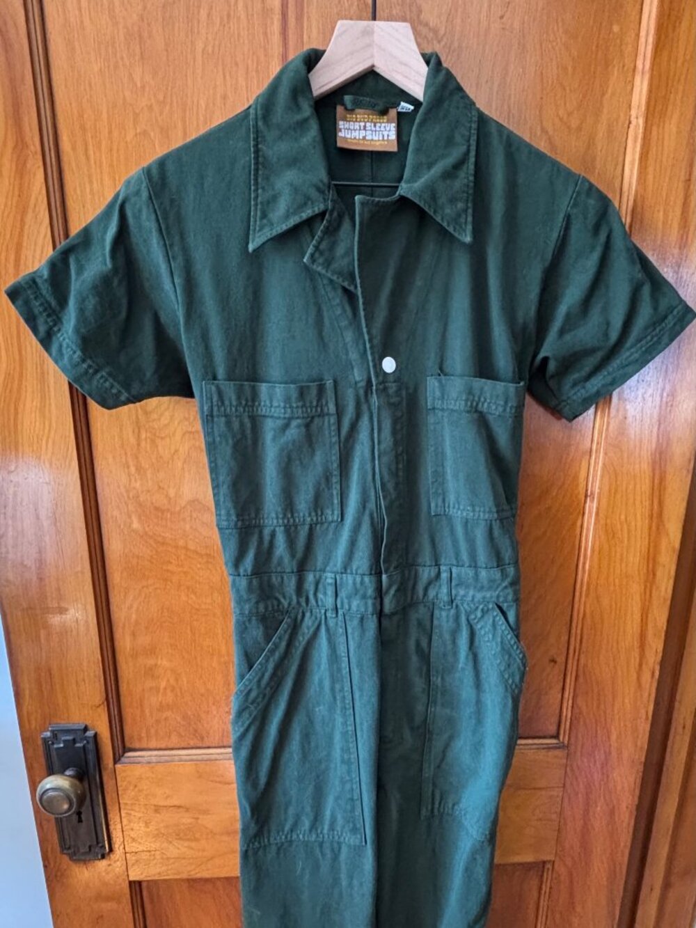 Big Bud Press short sleeved jumpsuit forest green size small
